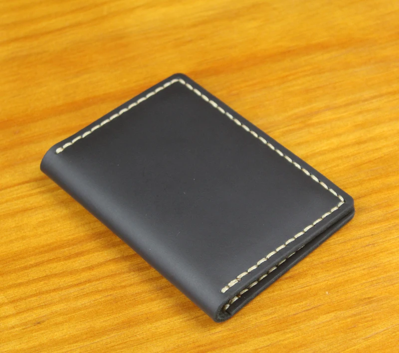 Luxury Handmade Genuine Leather Business Card Holder Men Leather Credit Card Case Small Women Card ID Holder Cover Card Wallet
