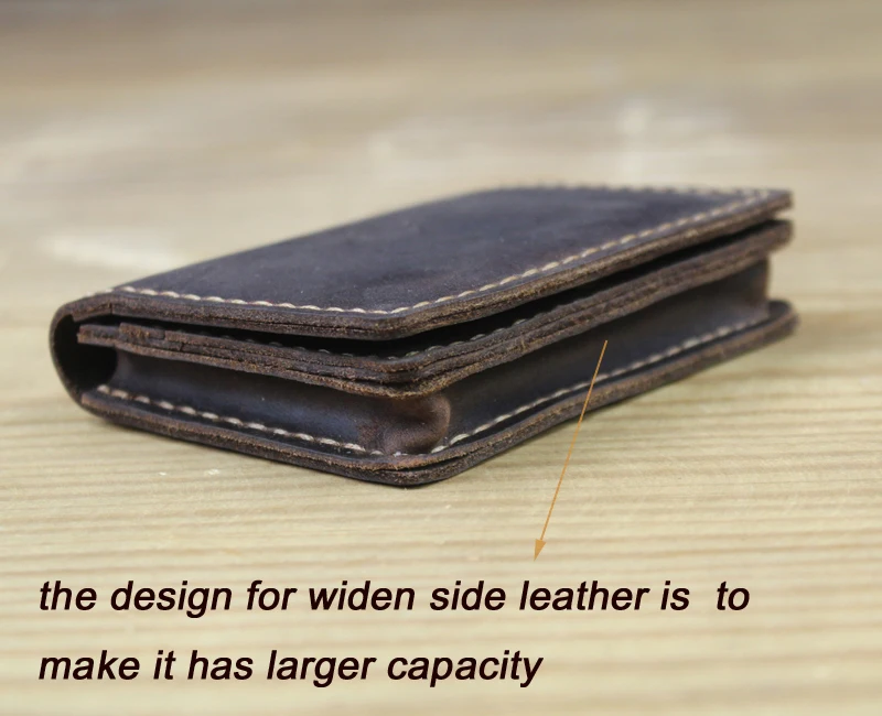 Luxury Handmade Genuine Leather Business Card Holder Men Leather Credit Card Case Small Women Card ID Holder Cover Card Wallet