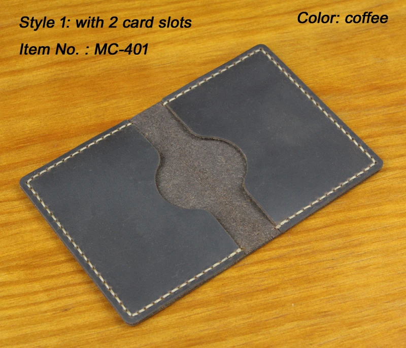 Luxury Handmade Genuine Leather Business Card Holder Men Leather Credit Card Case Small Women Card ID Holder Cover Card Wallet