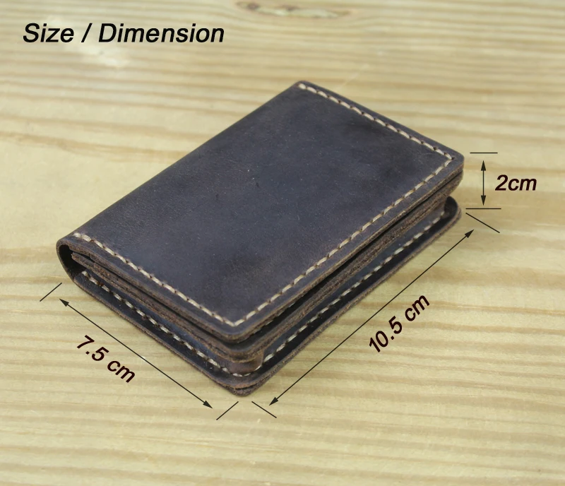 Luxury Handmade Genuine Leather Business Card Holder Men Leather Credit Card Case Small Women Card ID Holder Cover Card Wallet