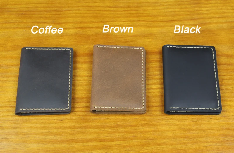 Luxury Handmade Genuine Leather Business Card Holder Men Leather Credit Card Case Small Women Card ID Holder Cover Card Wallet