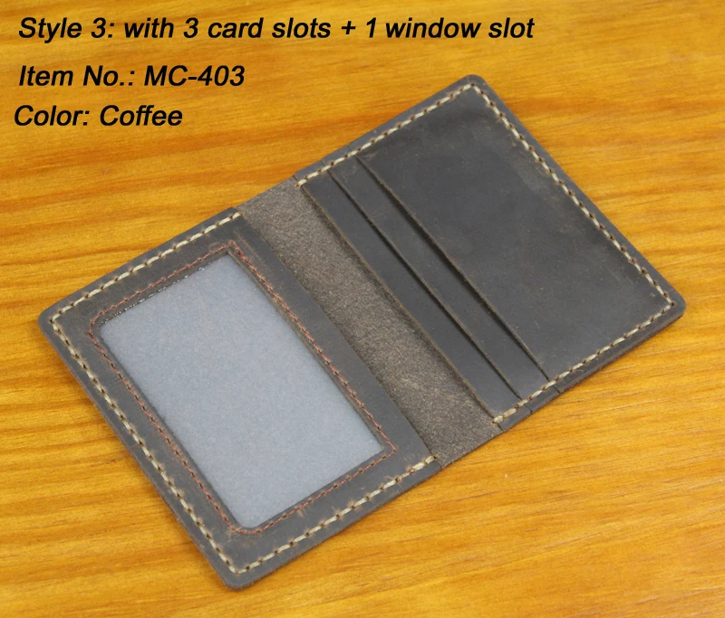 Luxury Handmade Genuine Leather Business Card Holder Men Leather Credit Card Case Small Women Card ID Holder Cover Card Wallet