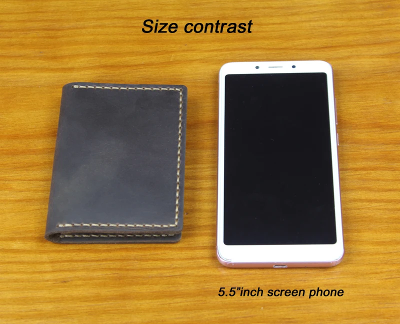 Luxury Handmade Genuine Leather Business Card Holder Men Leather Credit Card Case Small Women Card ID Holder Cover Card Wallet