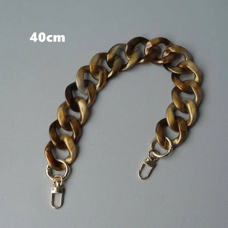 New Fashion Woman Bag Accessory Detachable Parts Replacement Chain White Green Resin Luxury Strap Women Acrylic Shoulder Chain