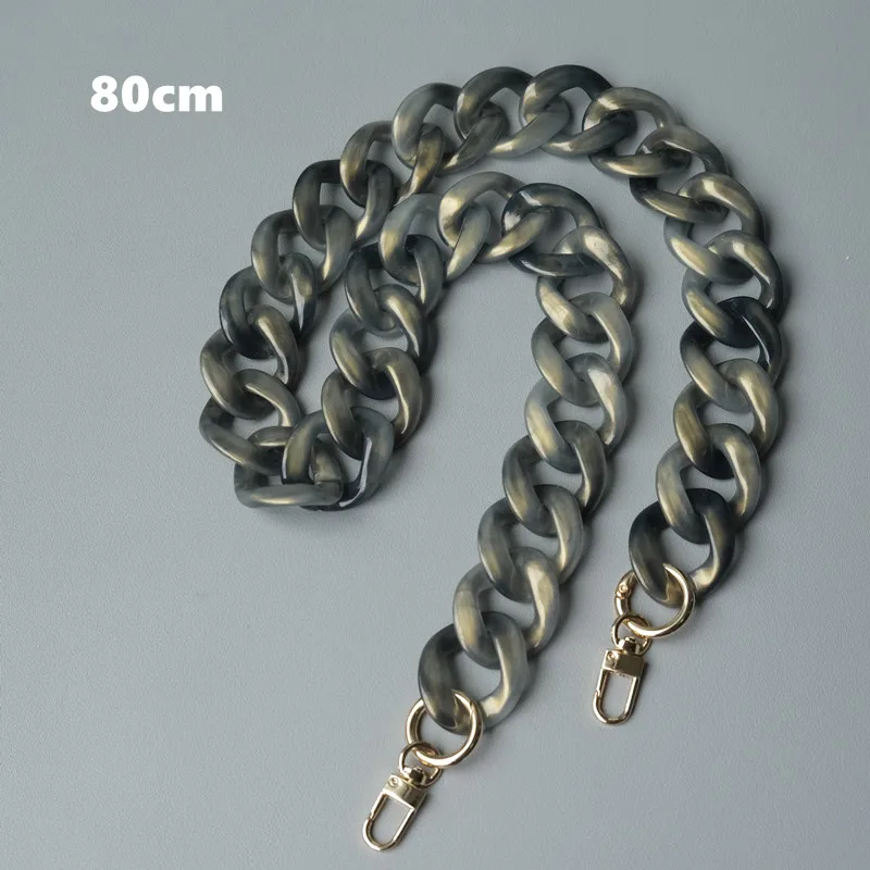 New Fashion Woman Bag Accessory Detachable Parts Replacement Chain White Green Resin Luxury Strap Women Acrylic Shoulder Chain