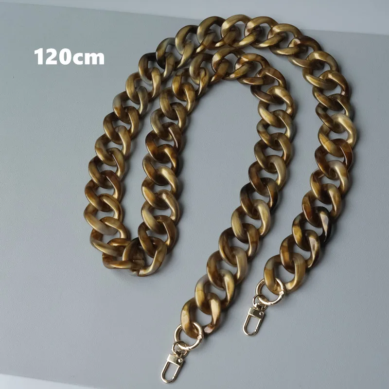 New Fashion Woman Bag Accessory Detachable Parts Replacement Chain White Green Resin Luxury Strap Women Acrylic Shoulder Chain