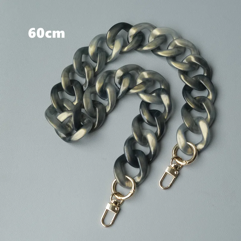 New Fashion Woman Bag Accessory Detachable Parts Replacement Chain White Green Resin Luxury Strap Women Acrylic Shoulder Chain