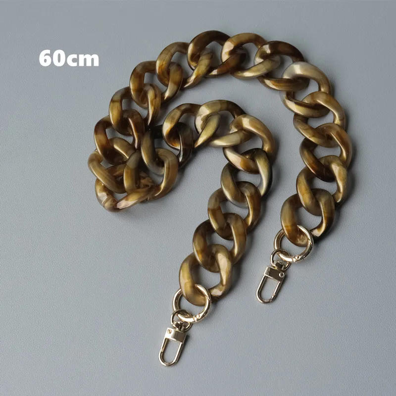 New Fashion Woman Bag Accessory Detachable Parts Replacement Chain White Green Resin Luxury Strap Women Acrylic Shoulder Chain