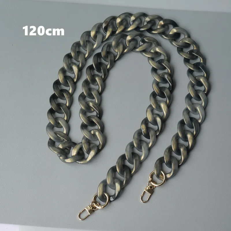 New Fashion Woman Bag Accessory Detachable Parts Replacement Chain White Green Resin Luxury Strap Women Acrylic Shoulder Chain
