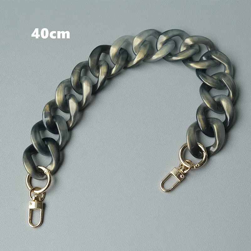 New Fashion Woman Bag Accessory Detachable Parts Replacement Chain White Green Resin Luxury Strap Women Acrylic Shoulder Chain