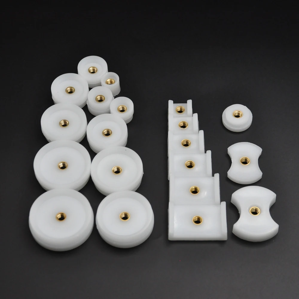 20PCS/Lot Assort Size Nylon Watch Press Dies Kit Watch Crystal Glass Watch Case Back Closer Setting Tools Round Rectangular Dies