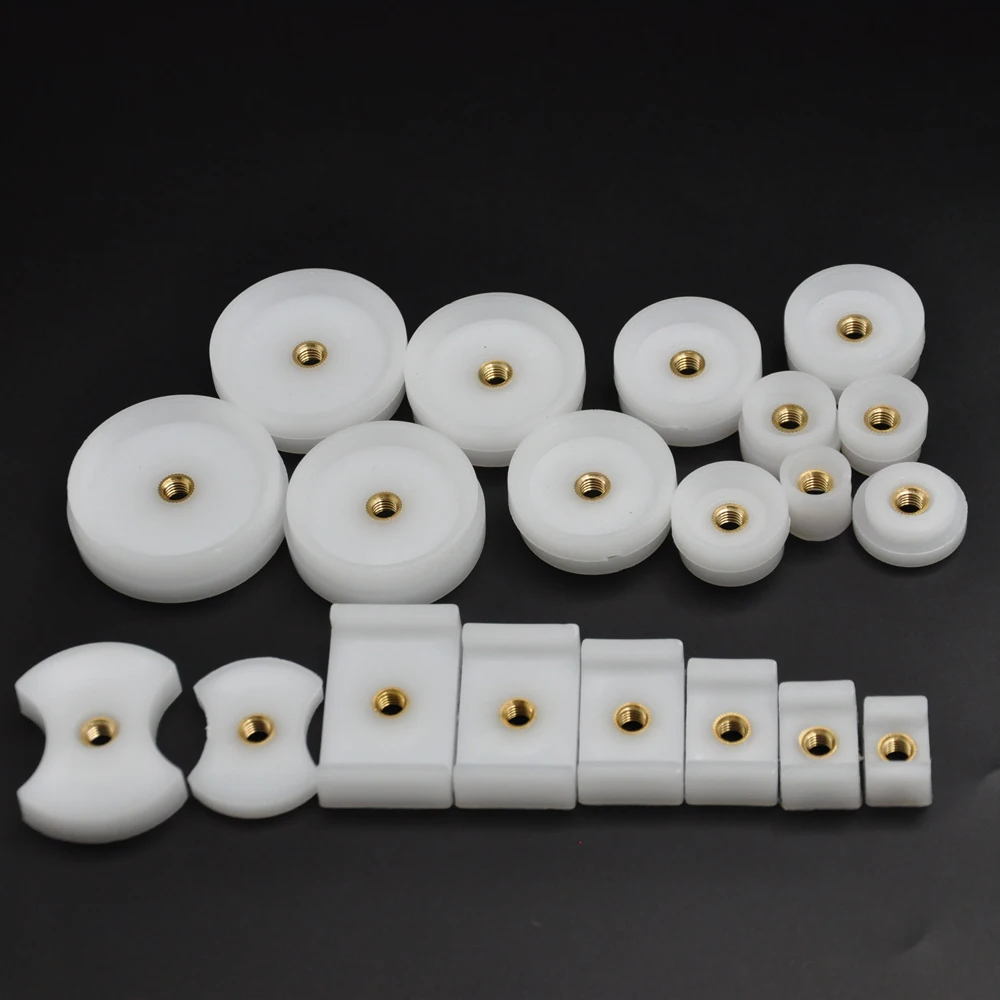 20PCS/Lot Assort Size Nylon Watch Press Dies Kit Watch Crystal Glass Watch Case Back Closer Setting Tools Round Rectangular Dies