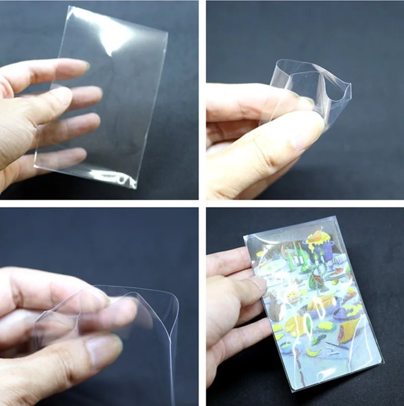 100Pcs 6.6cm 6cm X 9Cm Matte Cards Sleeve Cards Protector For Card Cover Transparent Card Holder