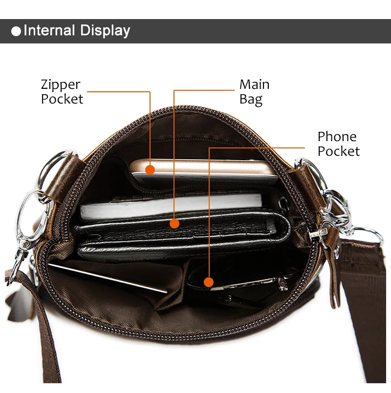 Small Messenger Crossbody Shoulder Men Bag Genuine Leather Handbag Cross Body Male For Hit Side Little Vintage Sac Bolso Bolsa