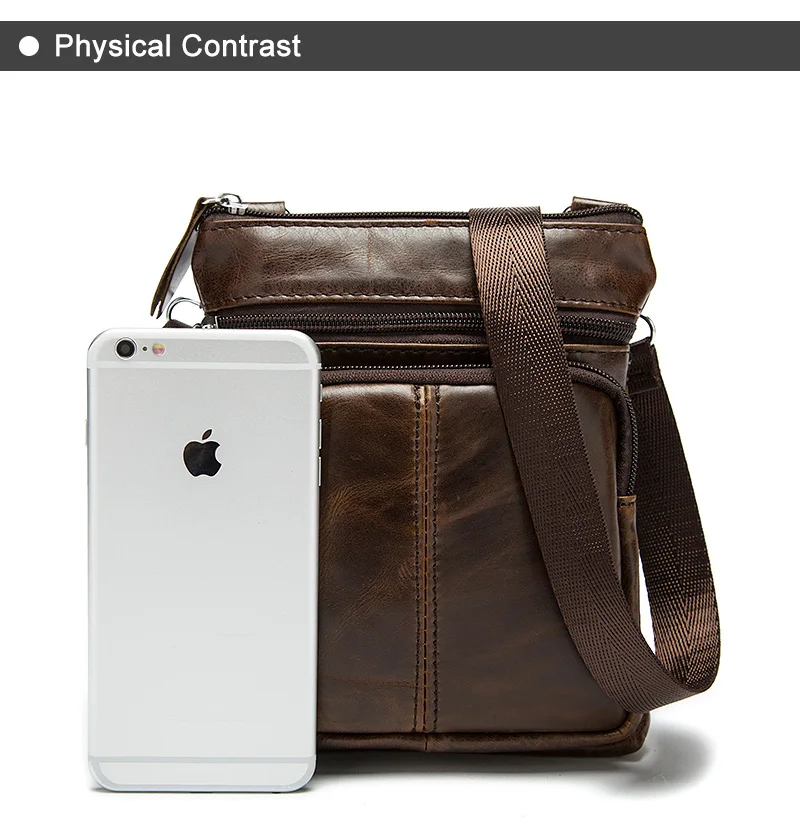 Small Messenger Crossbody Shoulder Men Bag Genuine Leather Handbag Cross Body Male For Hit Side Little Vintage Sac Bolso Bolsa