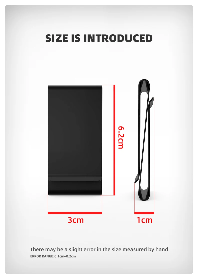Custom Lettering Stainless Steel Double Sided Men Women Money Clip Wallet Metal Credit Card Money Holder Bill Steel Clip Clamp