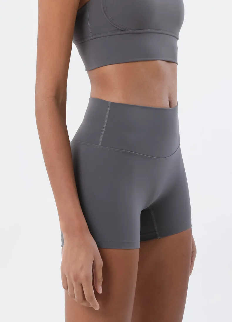SOISOU Nylon Gym Short Yoga Fitness Women Cycling Shorts Tight Elastic Breathable High Waist Sports Pants No T Lines 13 Colors