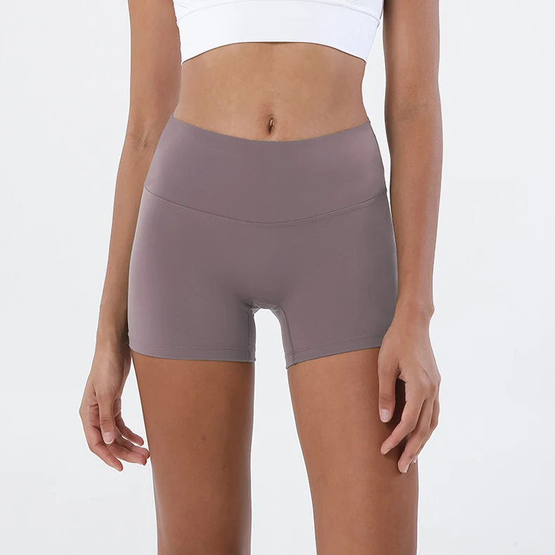 SOISOU Nylon Gym Short Yoga Fitness Women Cycling Shorts Tight Elastic Breathable High Waist Sports Pants No T Lines 13 Colors