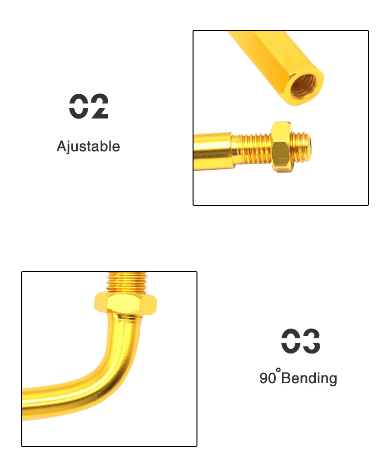 Sclmotos- CNC Motorcycle 90 Degree Adjuster Throttle Cable Screw Head Brake Clutch Wire Cable For Dirt Pit Bike Moped Scooter