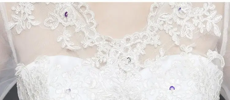 Wedding Dress 2019 The Elegant Half Sleeve Sexy V-neck Court Train Ball Gown Princess Vintage Lace Wedding Dresses Plus Szie