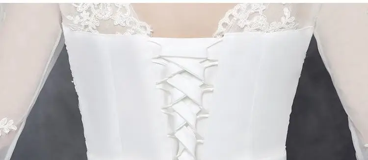 Wedding Dress 2019 The Elegant Half Sleeve Sexy V-neck Court Train Ball Gown Princess Vintage Lace Wedding Dresses Plus Szie