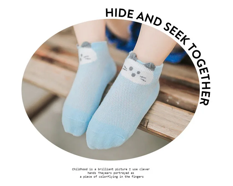 5 Pairs/Lot Baby Socks Newborns Infant Cute Cartoons Soft Cotton Mesh Short Socks For 0-24 Month Boy Girl Babies Fashion Kids