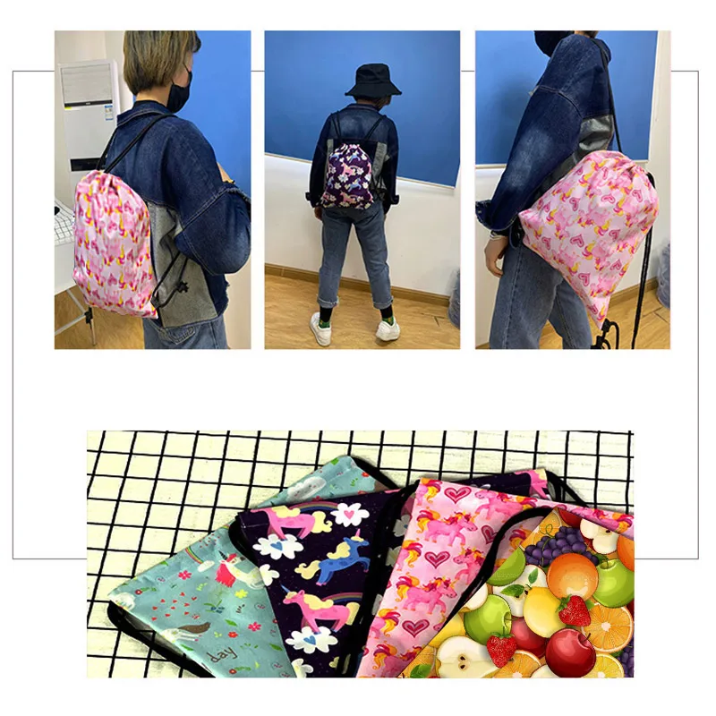 Cartoon Super Zings Drawstring Bag Boys Girls Casual Backpack Youth Lightweight Super Zings Printing Bags Storage Bag Gift