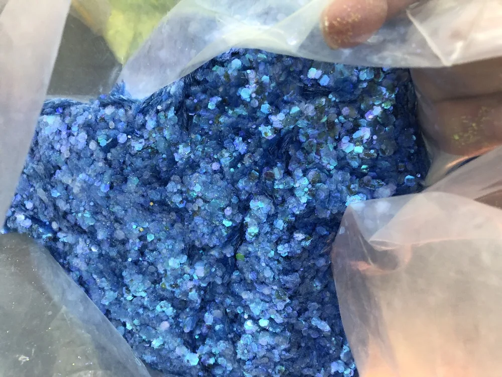 50G/Bag Holographic Mixed Hexagon Shape Chunky Nail Glitter Sequins Sparkly Flakes Slices Manicure Body/Eye/Face Glitter TCF2335