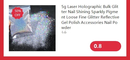 50G/Bag Holographic Mixed Hexagon Shape Chunky Nail Glitter Sequins Sparkly Flakes Slices Manicure Body/Eye/Face Glitter TCF2335