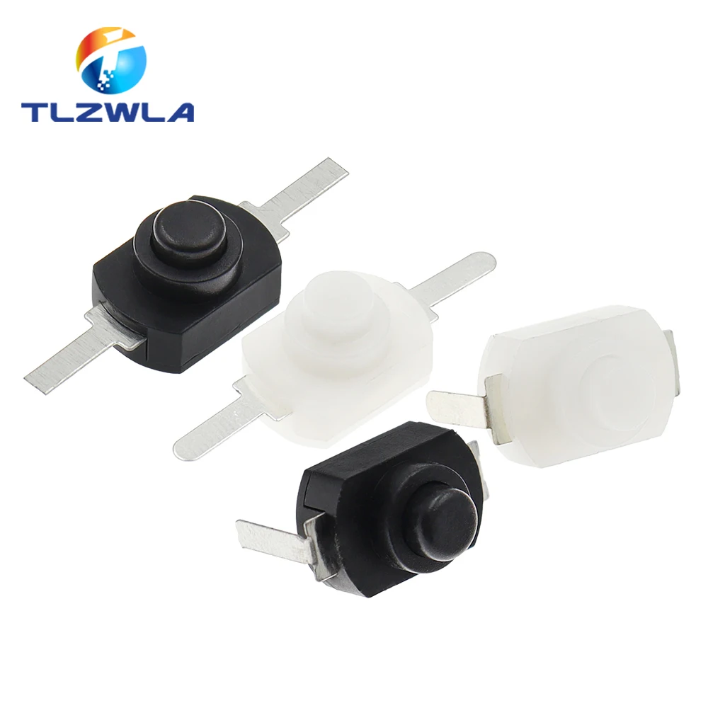 10PCS 12*8MM DC 30V 1A On Off Mini Push Button Switch for Electric Torch 1208YD Self Locking