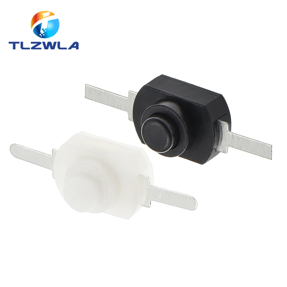 10PCS 12*8MM DC 30V 1A On Off Mini Push Button Switch for Electric Torch 1208YD Self Locking