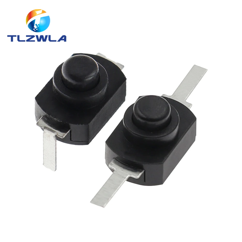 10PCS 12*8MM DC 30V 1A On Off Mini Push Button Switch for Electric Torch 1208YD Self Locking