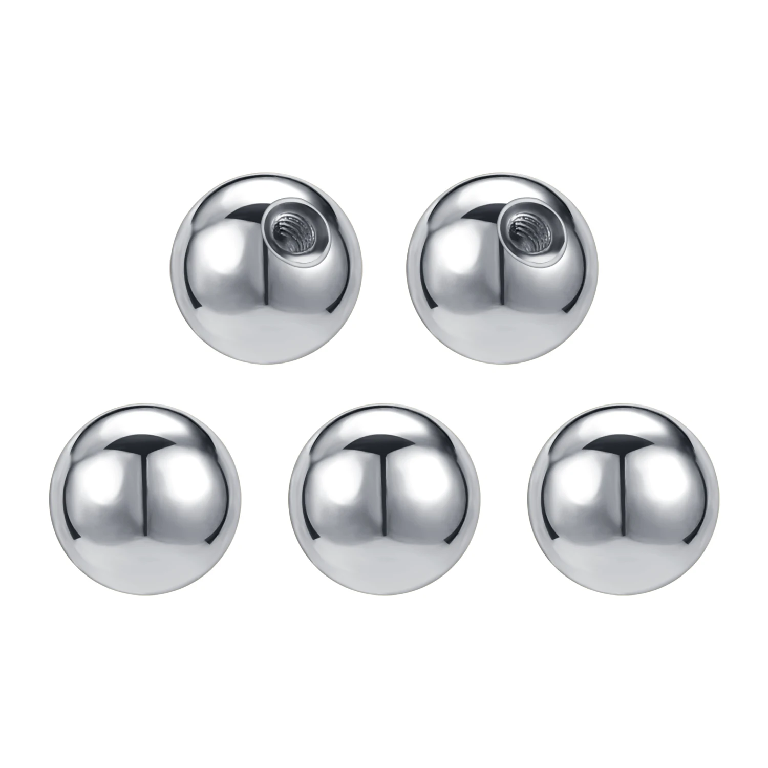 ZS 5-50Pcs 16G Stainless Steel Piercing Screw Replacement Ball Rose Gold Plated Earring Balls Nose Labret Helix Piercing Ball