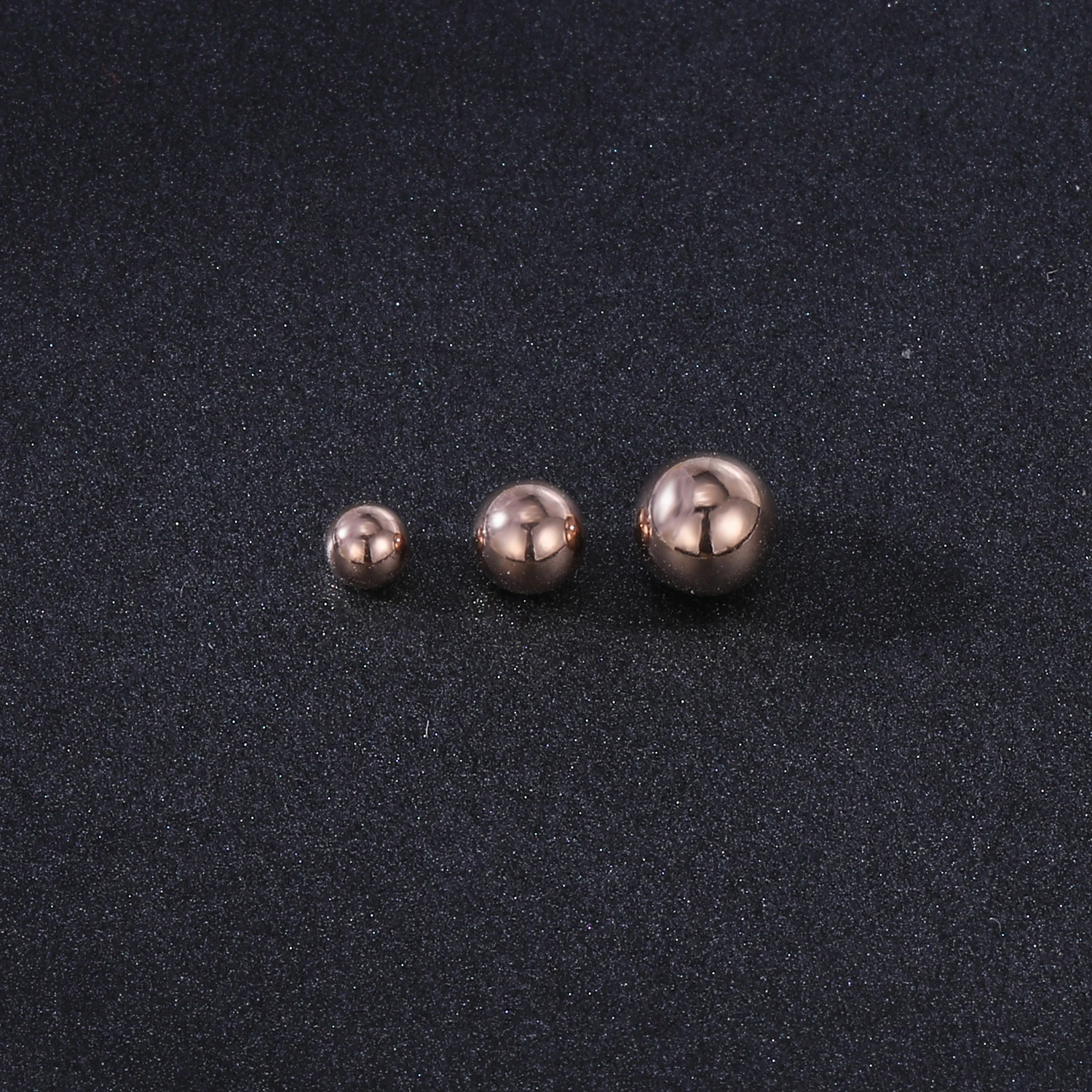 ZS 5-50Pcs 16G Stainless Steel Piercing Screw Replacement Ball Rose Gold Plated Earring Balls Nose Labret Helix Piercing Ball