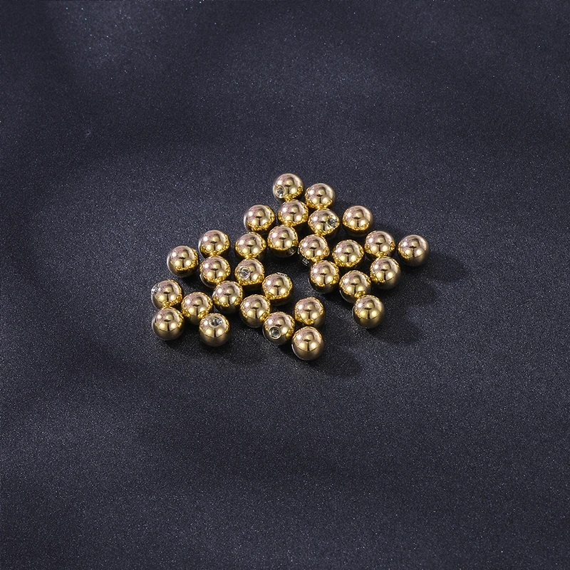 ZS 5-50Pcs 16G Stainless Steel Piercing Screw Replacement Ball Rose Gold Plated Earring Balls Nose Labret Helix Piercing Ball