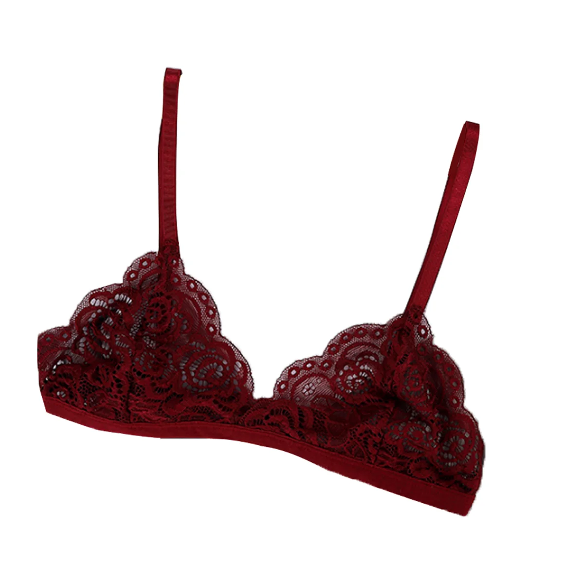 Women's Thin Bra Without Chest Pad Fashion Sexy Lace Lingerie Cutout Back Buckle Tube Top Women's Underwear Summer Clothes