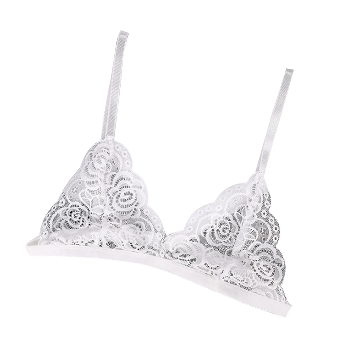 Women's Thin Bra Without Chest Pad Fashion Sexy Lace Lingerie Cutout Back Buckle Tube Top Women's Underwear Summer Clothes