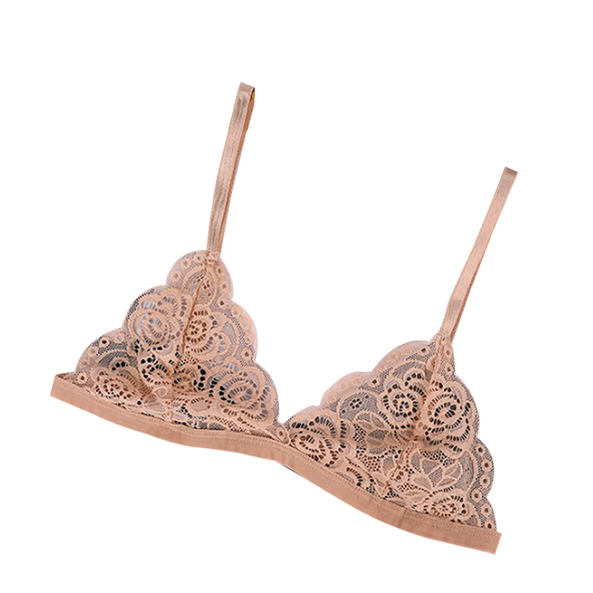 Women's Thin Bra Without Chest Pad Fashion Sexy Lace Lingerie Cutout Back Buckle Tube Top Women's Underwear Summer Clothes