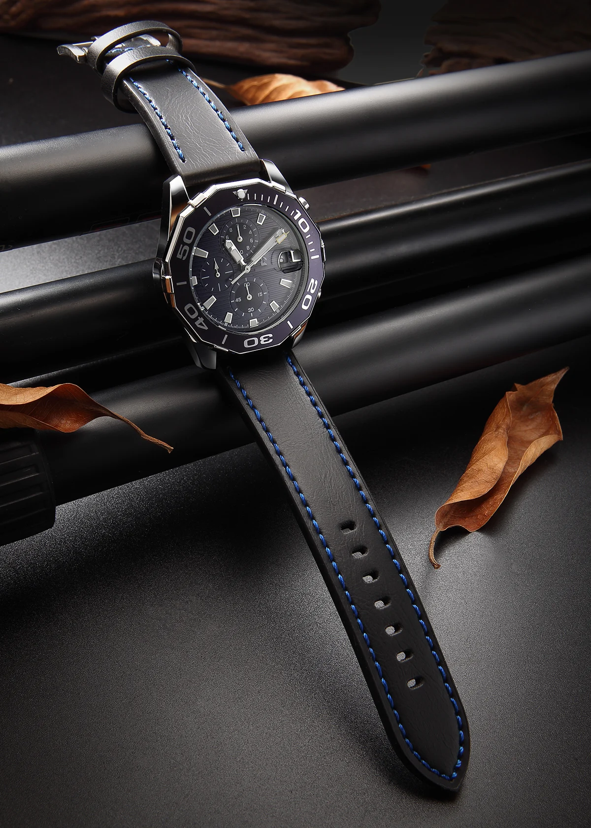 Fashion Watch Band Strap Sport Vintage Leather Watchband Stainless Steel Buckle Watch Accessories 18mm 20mm 22mm 24mm