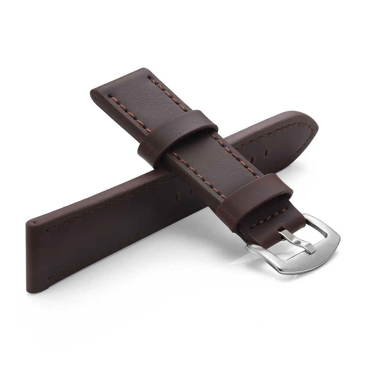 Fashion Watch Band Strap Sport Vintage Leather Watchband Stainless Steel Buckle Watch Accessories 18mm 20mm 22mm 24mm