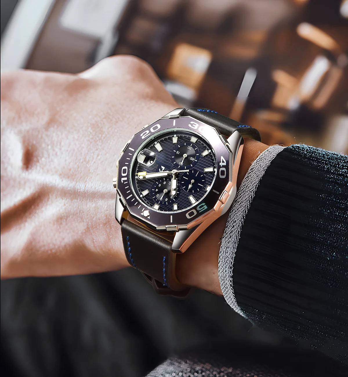 Fashion Watch Band Strap Sport Vintage Leather Watchband Stainless Steel Buckle Watch Accessories 18mm 20mm 22mm 24mm