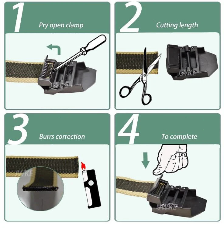 Belts For Man Canvas Tactical Belt Width 3.8cm Thickness 4mm Belts For Woman Belt Jeans Fashion Belt (No Buckle)