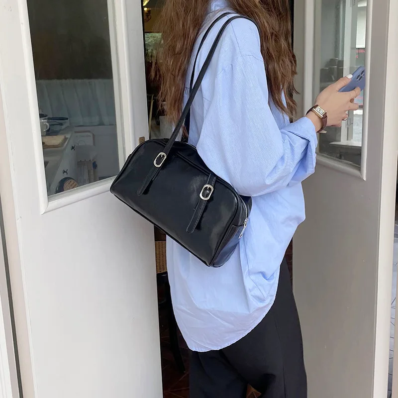 Fashion Women Green Big Shoulder Bags PU Leather Female Purse Handbags Large Capacity Ladies Daily Small Casual Tote Bolso Mujer