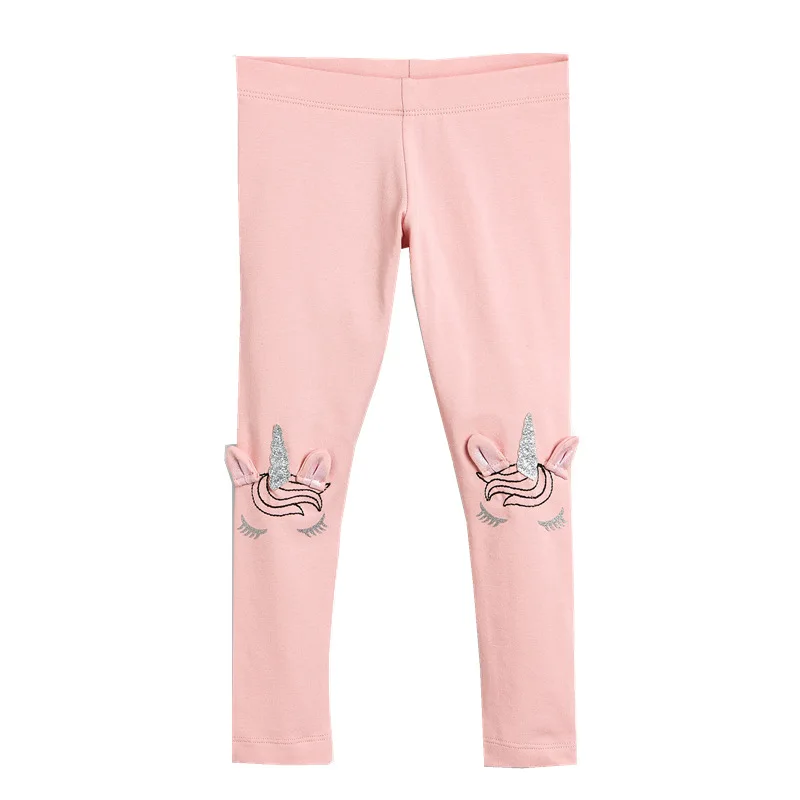 Girls Leggings 100% Cotton Girl's Trousers Fille Girls Pants Skinny Print Cartoon Pattern Kids Children Leggings Trousers KF083