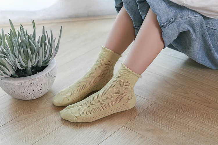 5Pairs/lot Baby Socks Summer Spring Thin Mesh Cotton Kids Socks Lovely Girls Lace Socks Colorful Children Socks