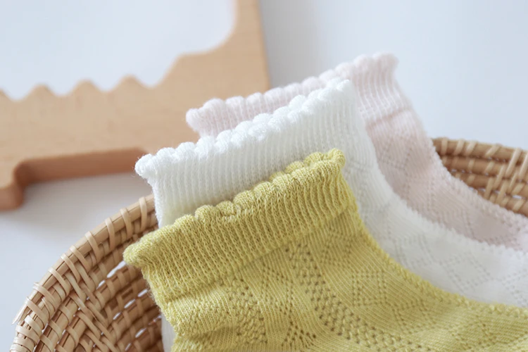 5Pairs/lot Baby Socks Summer Spring Thin Mesh Cotton Kids Socks Lovely Girls Lace Socks Colorful Children Socks