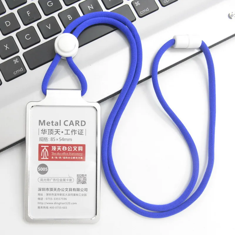 ID Card Holder Business Card Holder Desk Accessories Photocard Holder Aluminum Alloy Office Supplies Stationery Holder Cards