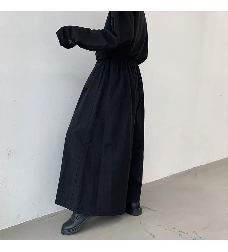 Men Hakama Harajuku Kimono Samurai Pants Men Casual Wide Pants Men Chinese Style Hanfu Tang Trousers Male Kendo Uniforms