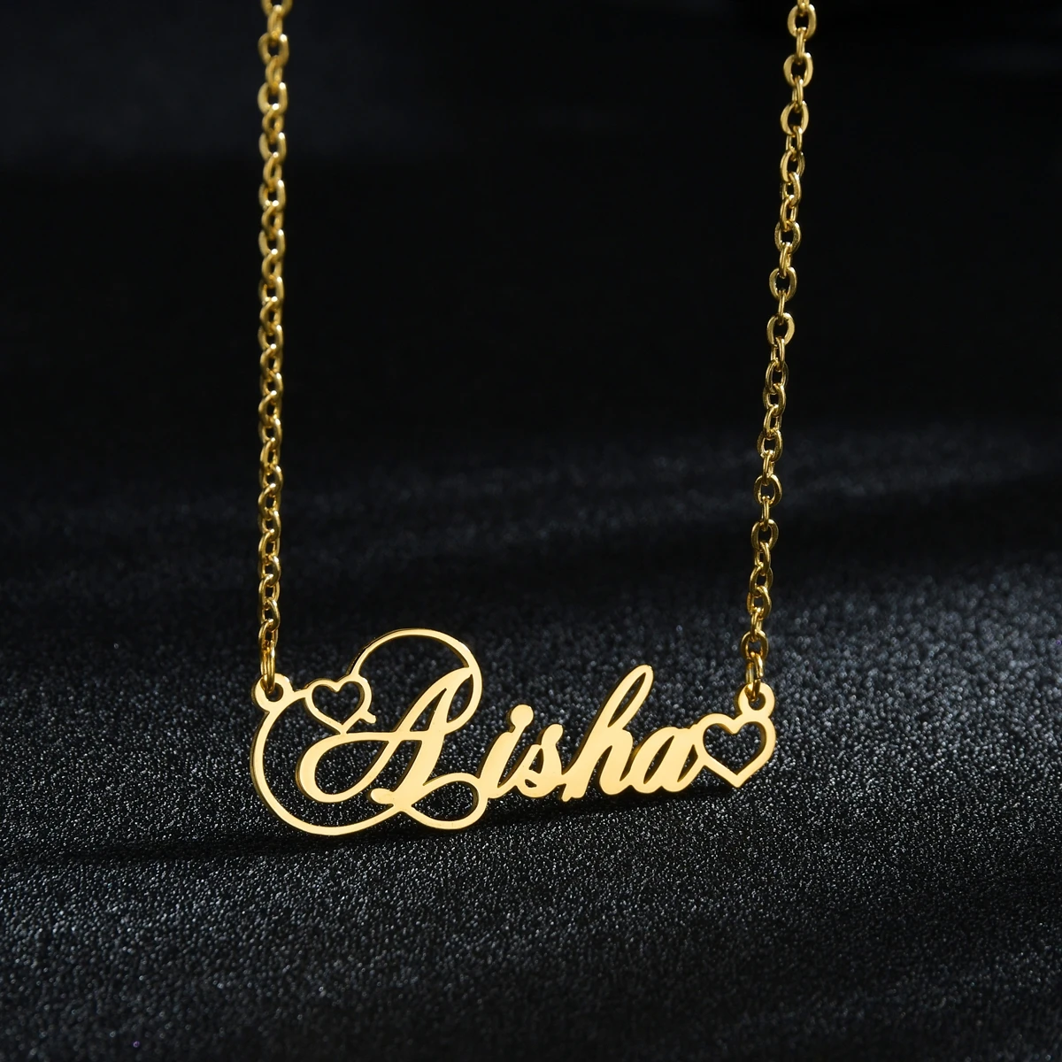 Fashion Custom Name Necklaces for Women Stainless Steel Personalized Summer Choker Letter Heart Butterfly Pendant Jewelry Gift