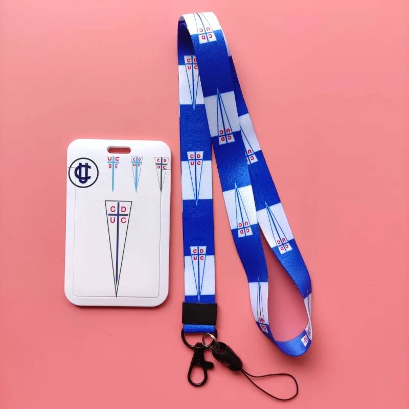 Chile Football Team Card Holder Neck Strap Students Name Card Case Lanyard Child Visit Door Identity Credit Badge Cards Cover